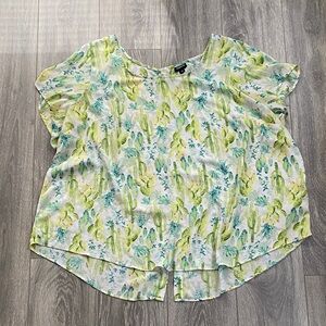 Torrid - Cactus Print Blouse - Size 4X